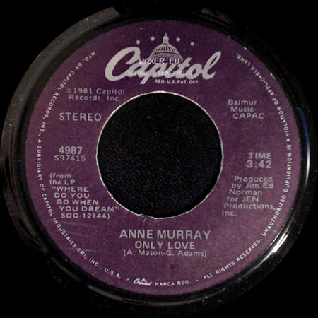Anne Murray - Blessed Are The Believers / Only Love side B