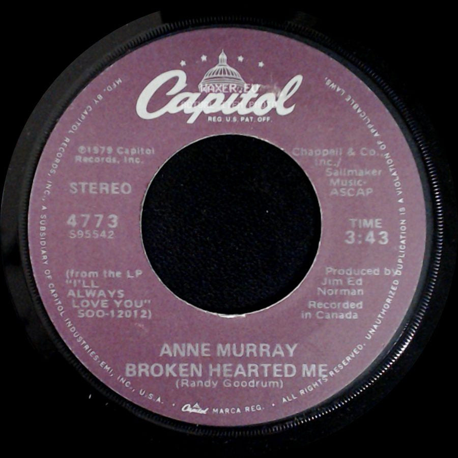 Anne Murray - Broken Hearted Me / Why Don't You Stick Around side A