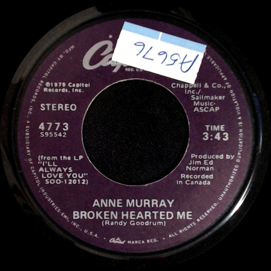Anne Murray - Broken Hearted Me / Why Don't You Stick Around side A