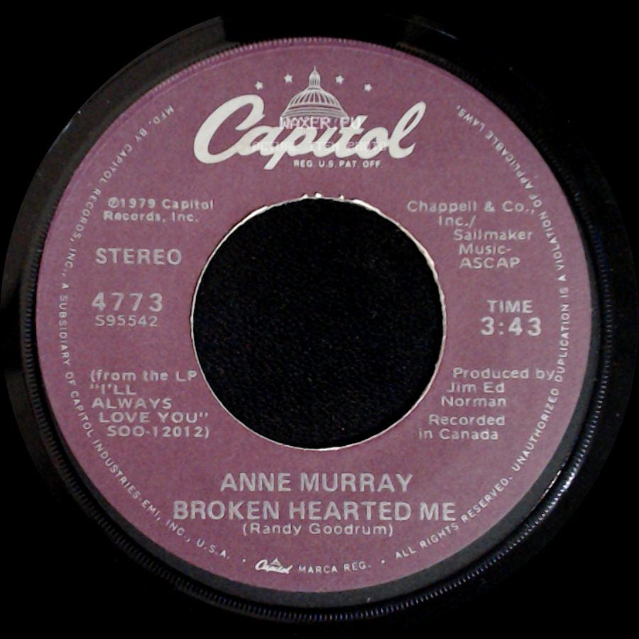 Anne Murray - Broken Hearted Me / Why Don't You Stick Around side A
