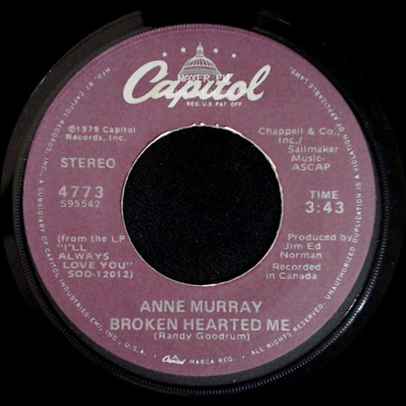 Anne Murray - Broken Hearted Me / Why Don't You Stick Around side A