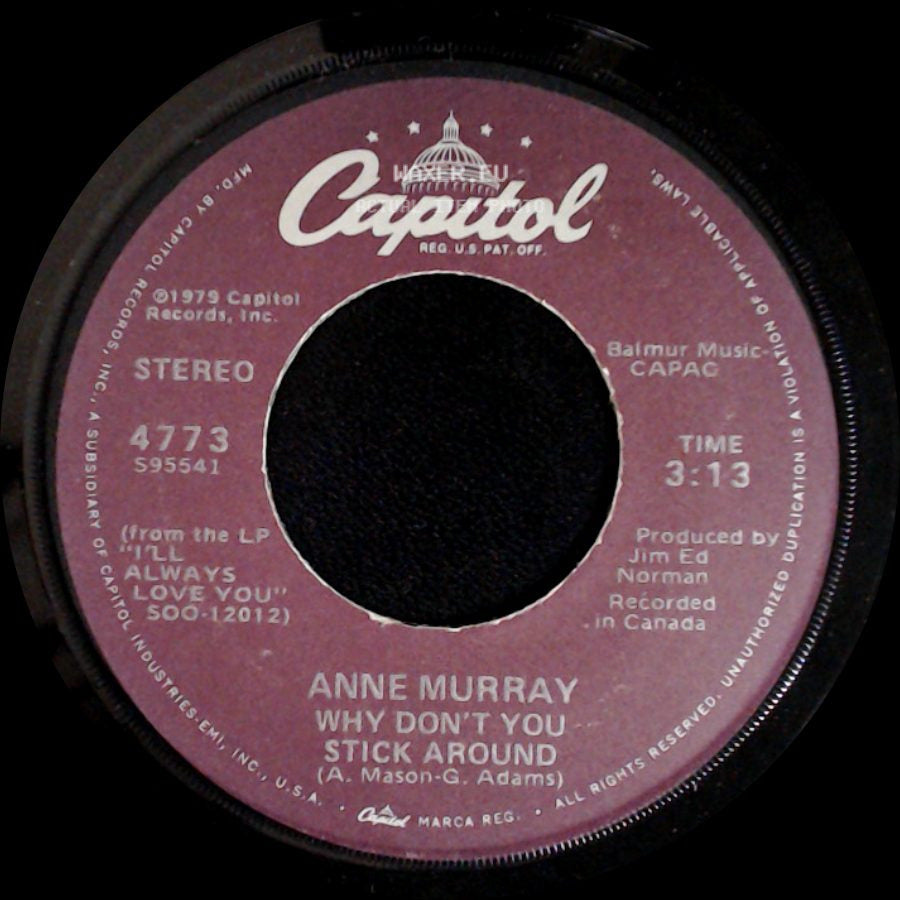 Anne Murray - Broken Hearted Me / Why Don't You Stick Around side B