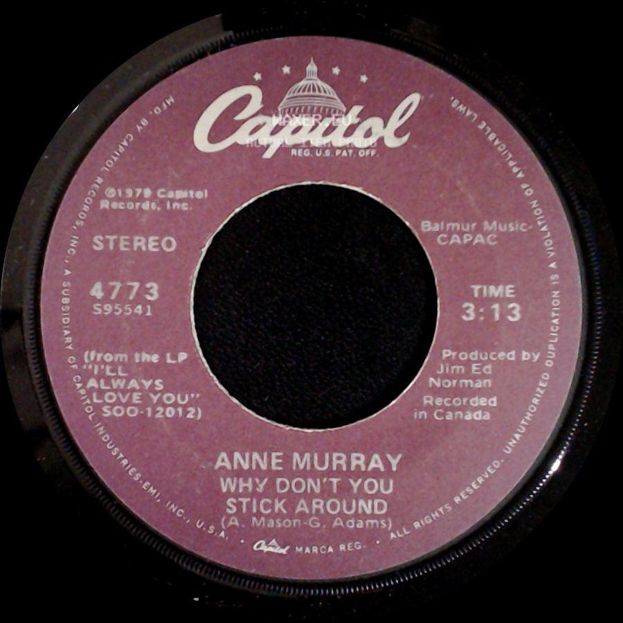 Anne Murray - Broken Hearted Me / Why Don't You Stick Around side B