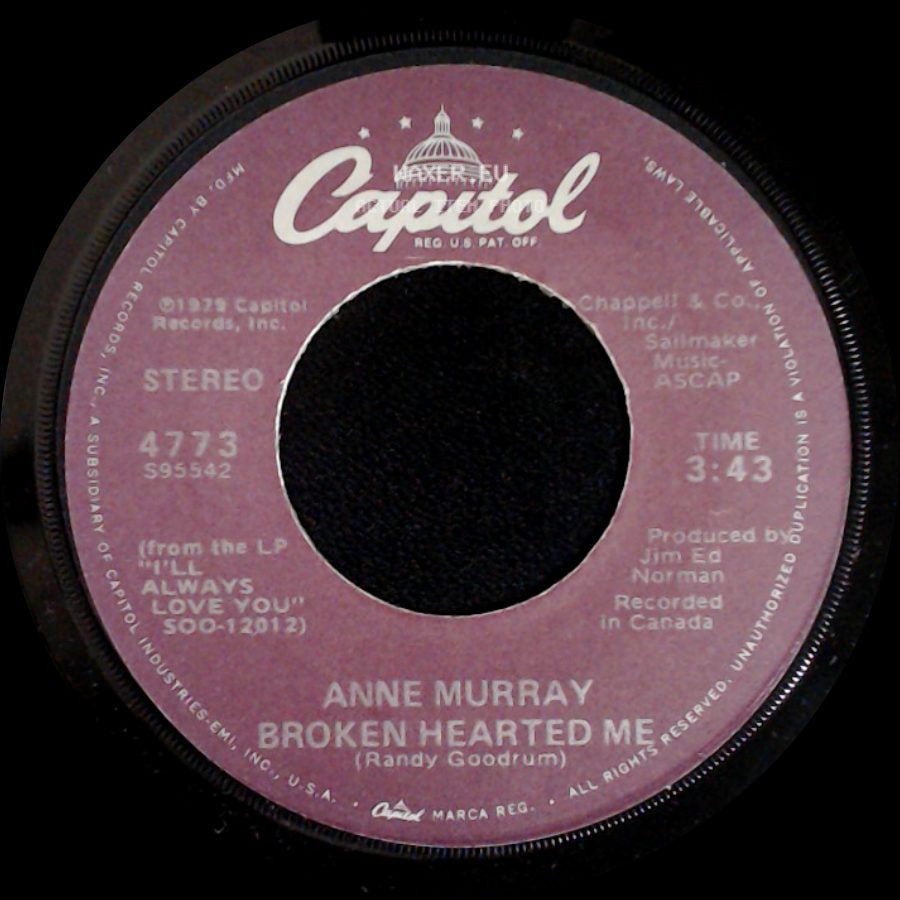 Anne Murray - Broken Hearted Me / Why Don't You Stick Around side A