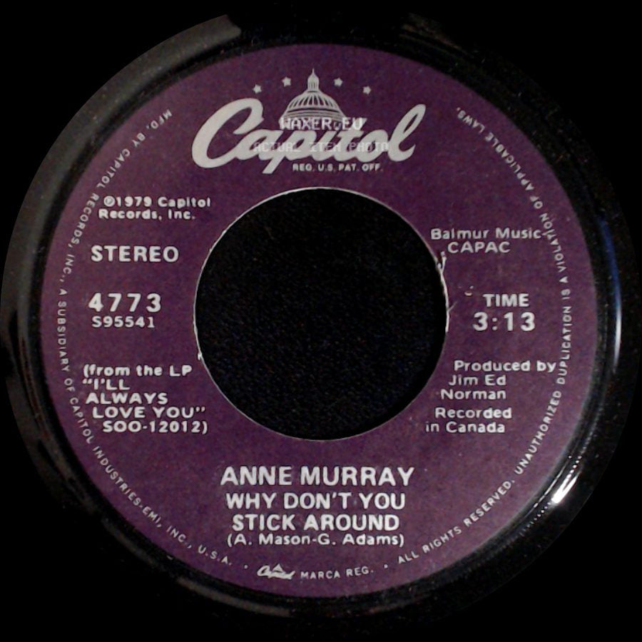 Anne Murray - Broken Hearted Me / Why Don't You Stick Around side B