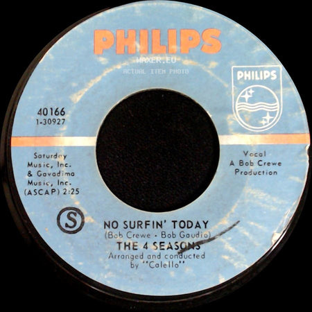 The 4 Seasons - No Surfin' Today / Dawn (Go Away) side A