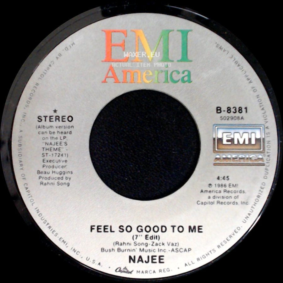 Najee - Feel So Good To Me / Feel So Good To Me (Saxless Version) side A