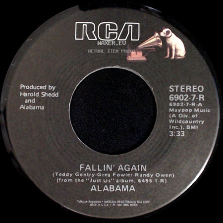 Alabama - I Saw The Time / Fallin' Again side B