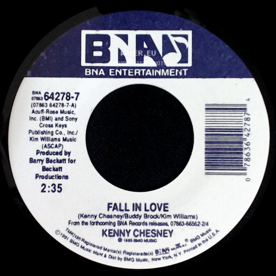 Kenny Chesney - Fall In Love / Something About You And A Dirt Road side A