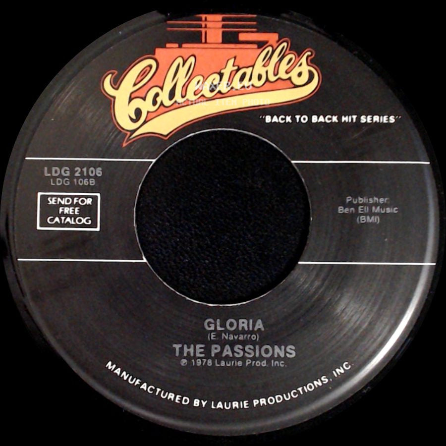 The Mystics / The Passions - Hushabye / Gloria side B