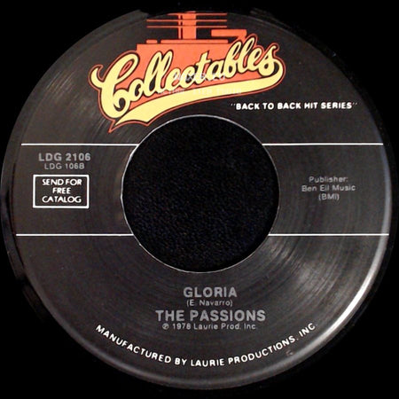 The Mystics / The Passions - Hushabye / Gloria side B