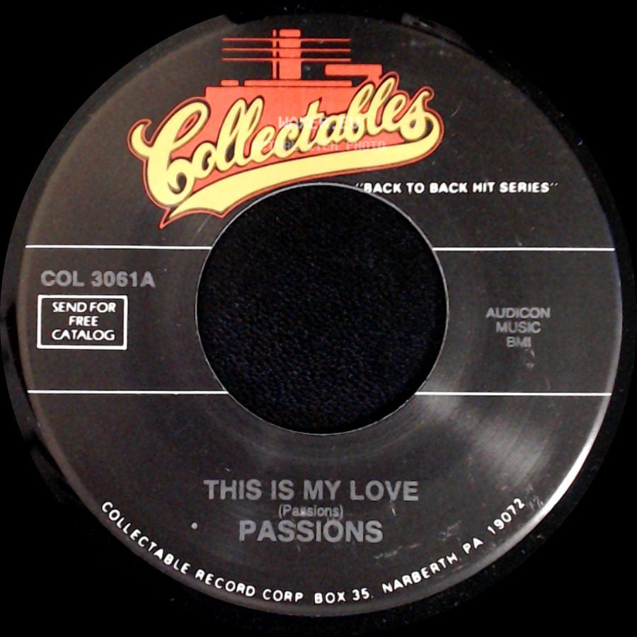 Passions / Mystics - This Is My Love / Sunday Kind Of Love side A