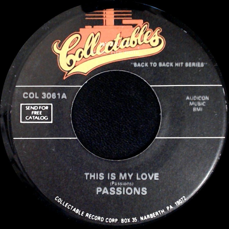 Passions / Mystics - This Is My Love / Sunday Kind Of Love side A