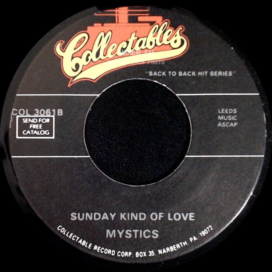 Passions / Mystics - This Is My Love / Sunday Kind Of Love side B