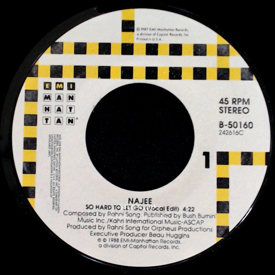 Najee - So Hard To Let Go (Vocal Edit) / So Hard To Let Go (Instrumental Version) side A