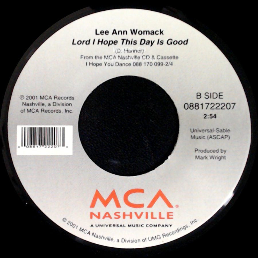 Lee Ann Womack - Does My Ring Burn Your Finger / Lord I Hope This Day Is Good side B