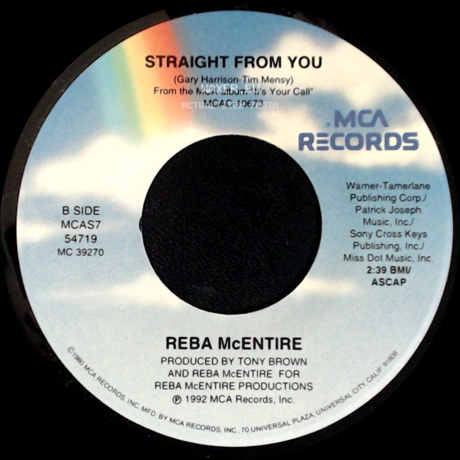 Reba Mcentire - Does He Love You / Straight From You side B