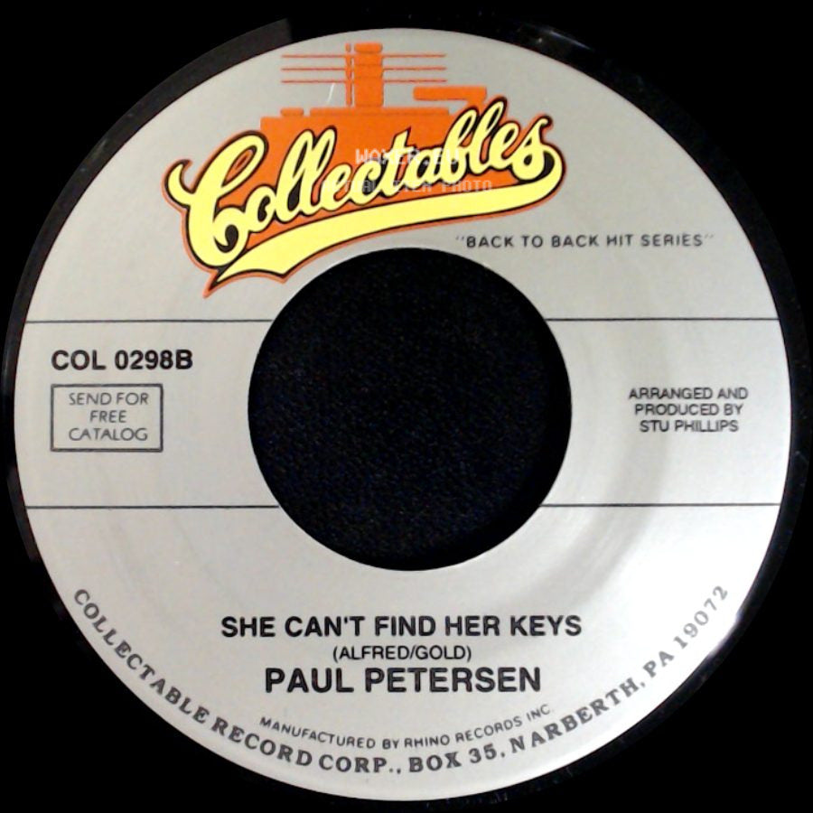 Paul Petersen - My Dad / She Can't Find Her Keys side B