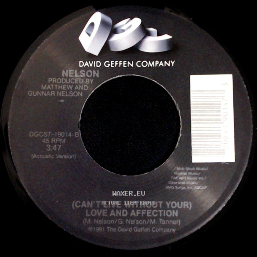 Nelson - Only Time Will Tell / (Can't Live Without Your) Love And Affection side B