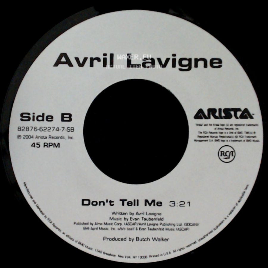 Avril Lavigne - My Happy Ending / Don't Tell Me side B