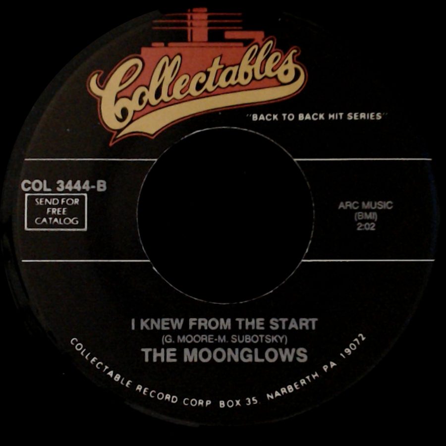 The Moonglows - Please Send Me Someone To Love / I Knew From The Start side B