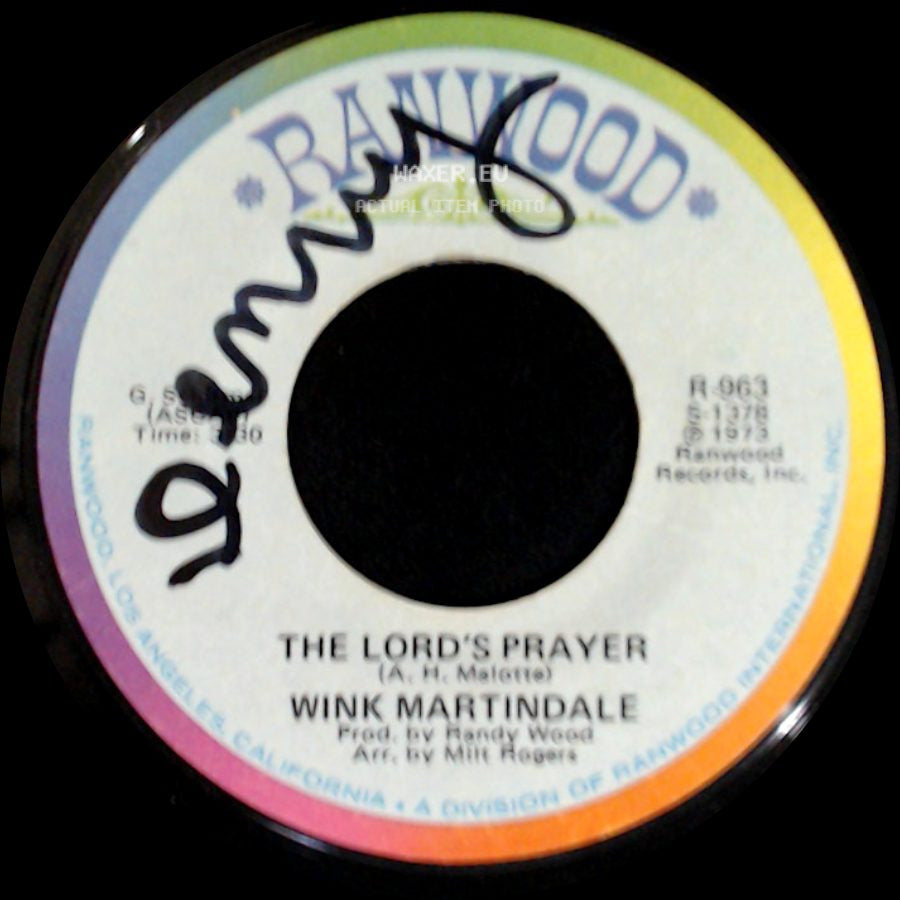 Wink Martindale - Deck Of Cards / The Lord's Prayer side B