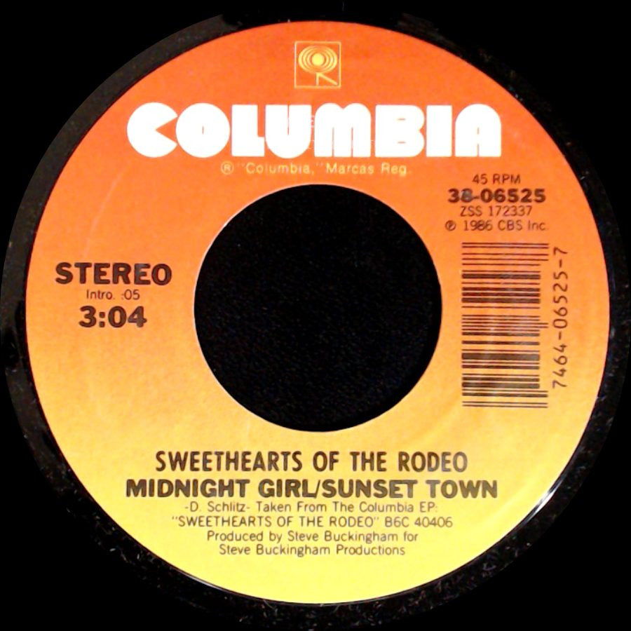 Unknown Artist - Sweethearts Of The Rodeo Midnight Girl/Sunset Town / I Can't Resist side A