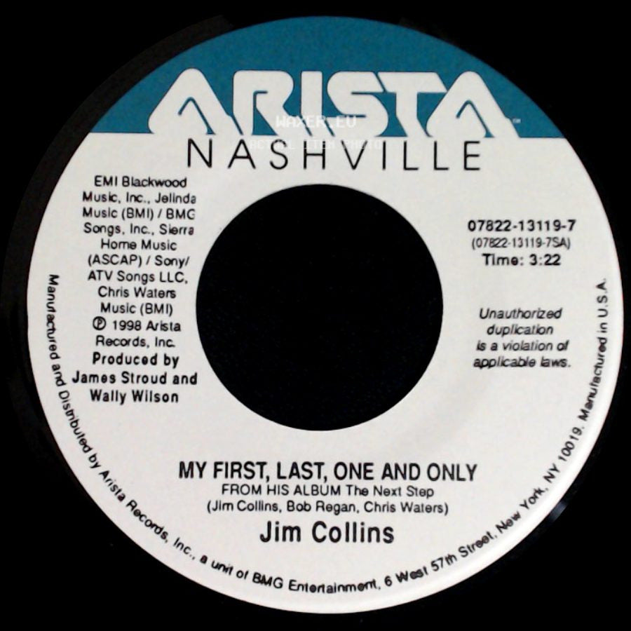Jim Collins - I Can Let Go Now / My First, Last, One And Only side B