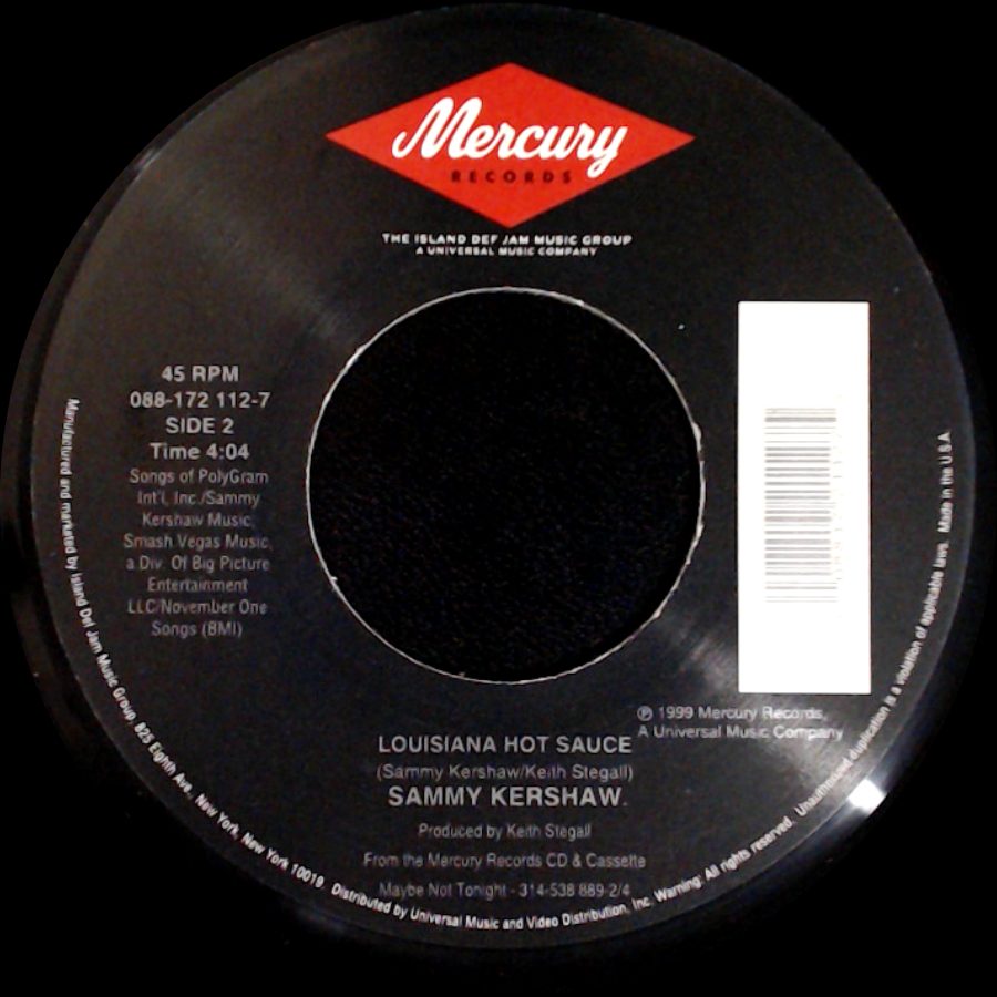 Sammy Kershaw - Me And Maxine / Louisiana Hot Sauce side B