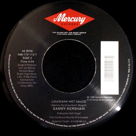 Sammy Kershaw - Me And Maxine / Louisiana Hot Sauce side B