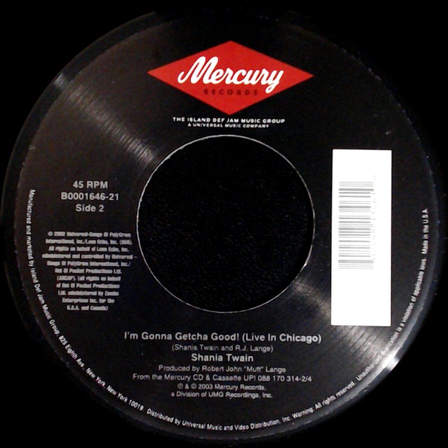 Shania Twain - She's Not Just A Pretty Face / I'm Gonna Getcha Good! (Live In Chicago) side B