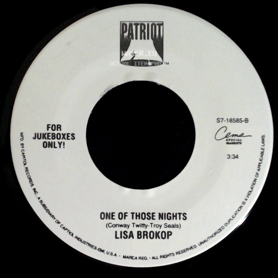 Lisa Brokop - Take That / One Of Those Nights side B