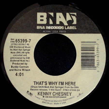 Kenny Chesney - That's Why I'm Here / A Chance side A