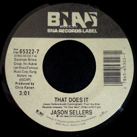 Jason Sellers - Walking In My Sleep / That Does It side B
