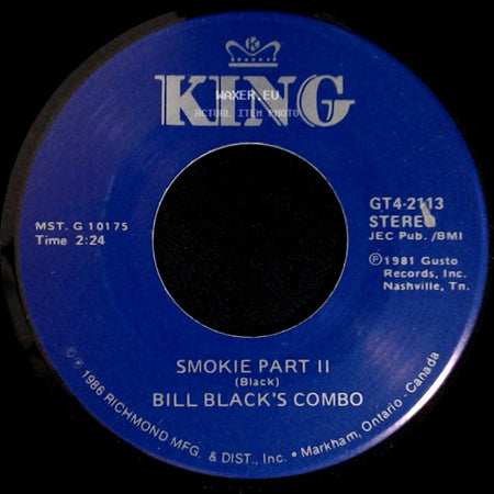 Bill Black's Combo - Smokie Part Ii / White Silver Sands side A