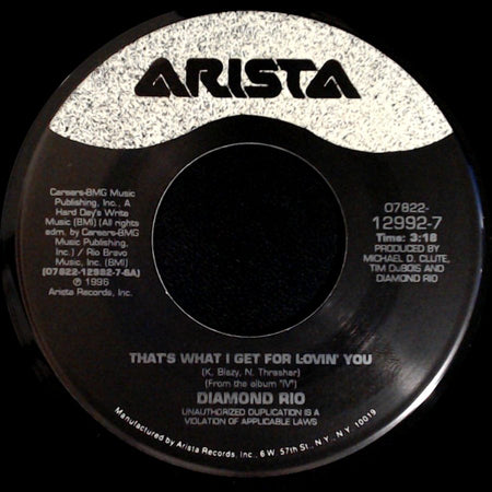Diamond Rio - Big (Instrumental) / That's What I Get For Lovin' You side B