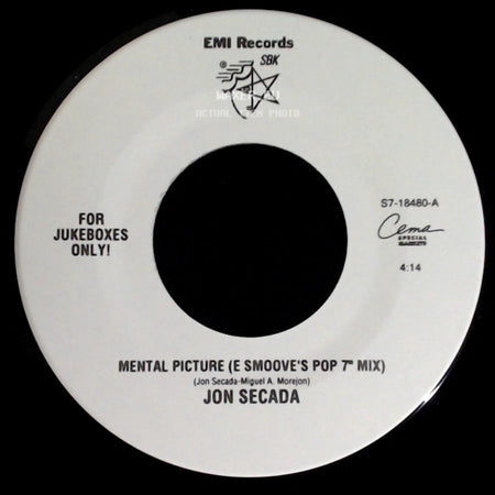 Jon Secada - Mental Picture (E Smoove's Pop 7" Mix) / Fat Chance side A