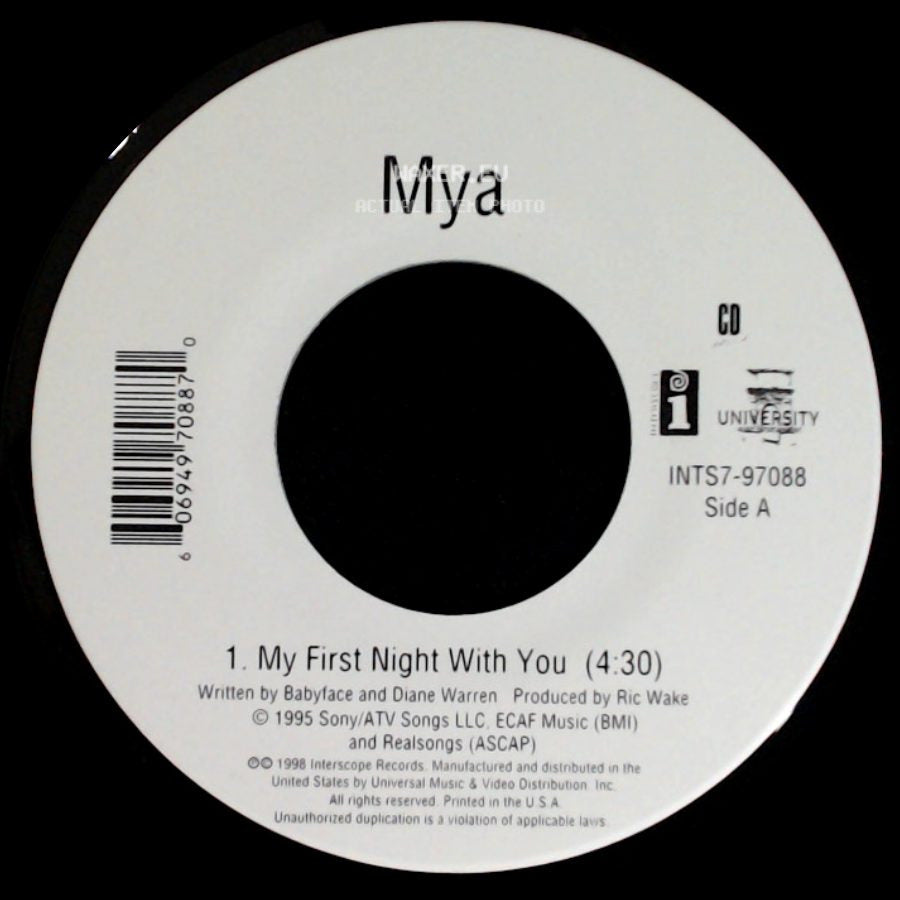 Mya - My First Night With You / Baby It's Yours side A