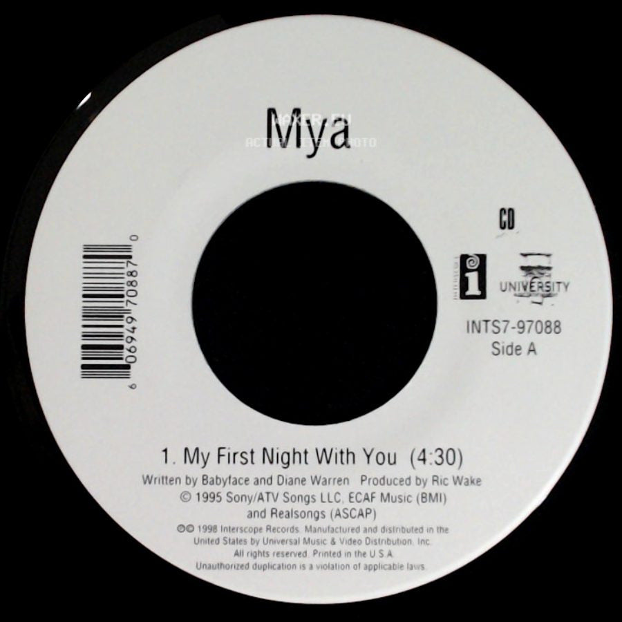 Mya - My First Night With You / Baby It's Yours side A