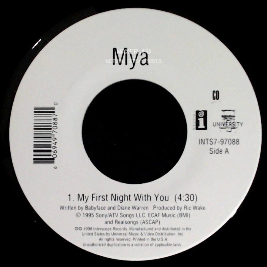 Mya - My First Night With You / Baby It's Yours side A