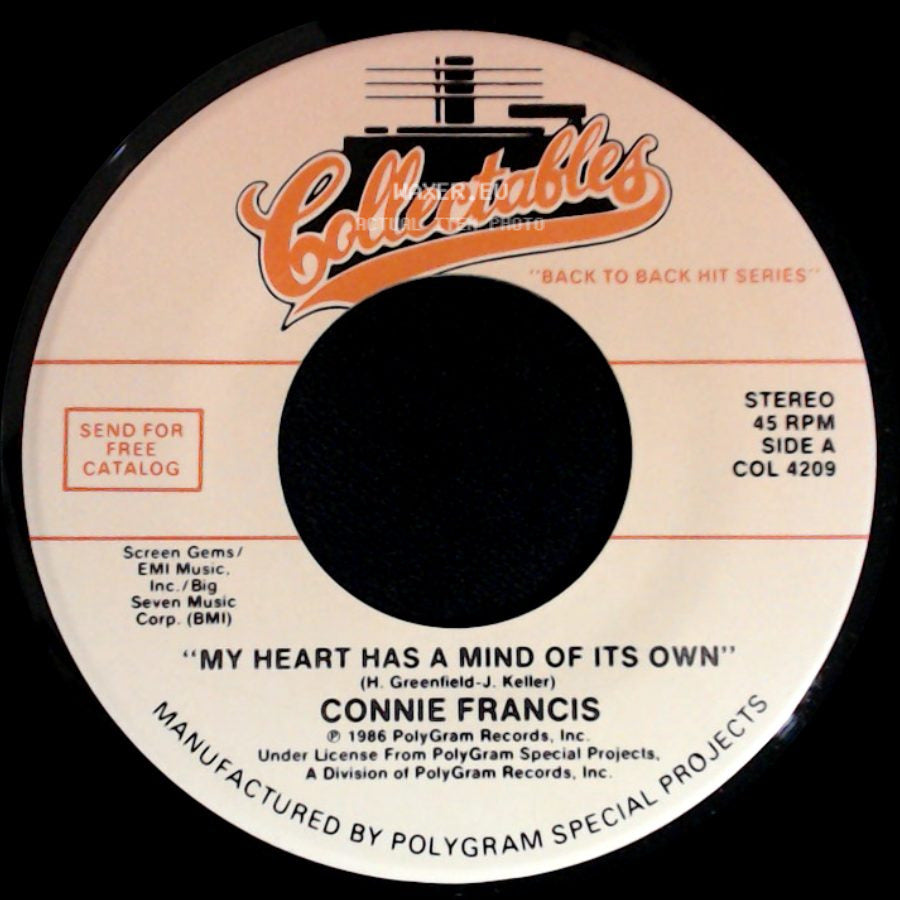 Connie Francis - My Heart Has A Mind Of Its Own / Frankie side A