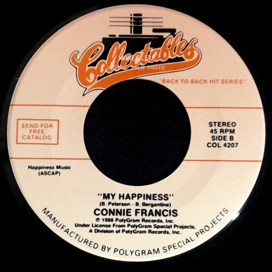 Connie Francis - Stupid Cupid / My Happiness side B