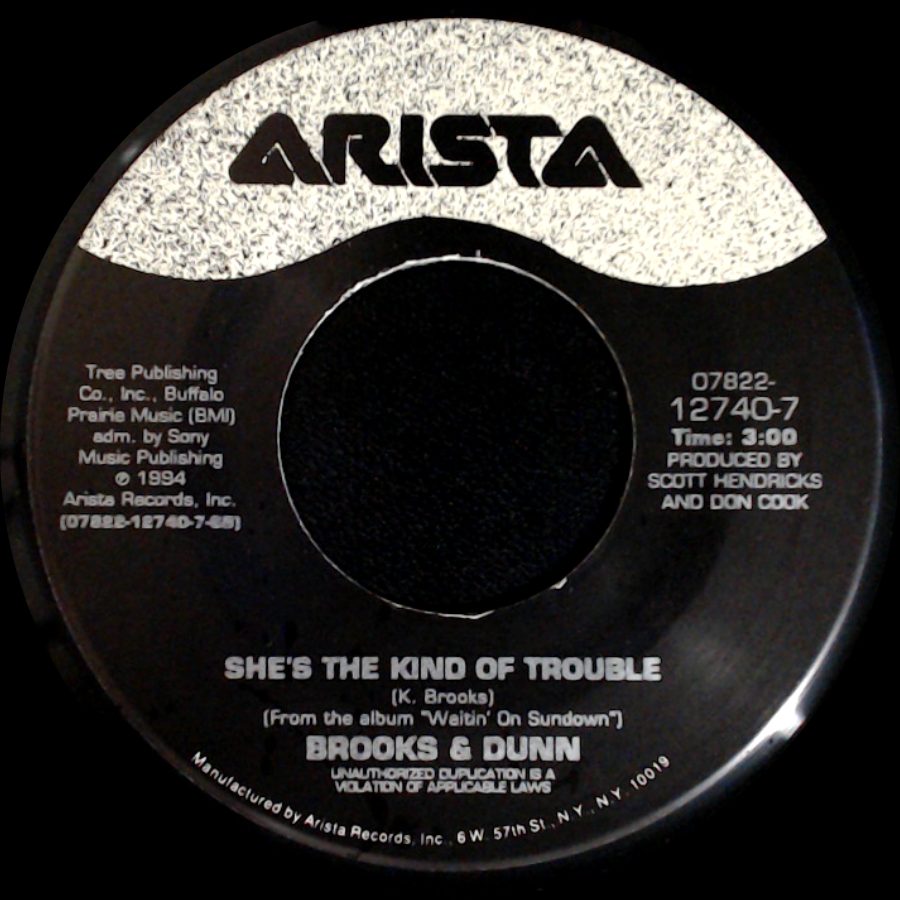 Brooks & Dunn - She's Not The Cheatin' Kind / She's The Kind Of Trouble side B