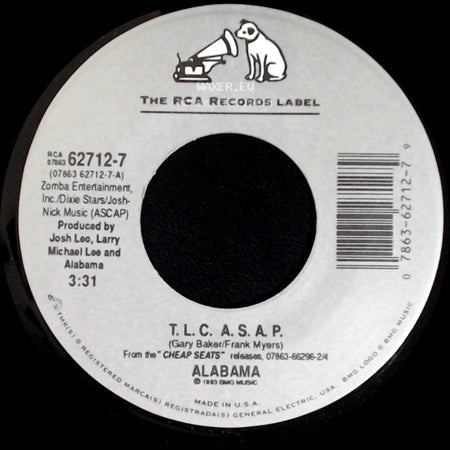 Alabama - That Feeling / T.L.C. A.S.A.P. side B