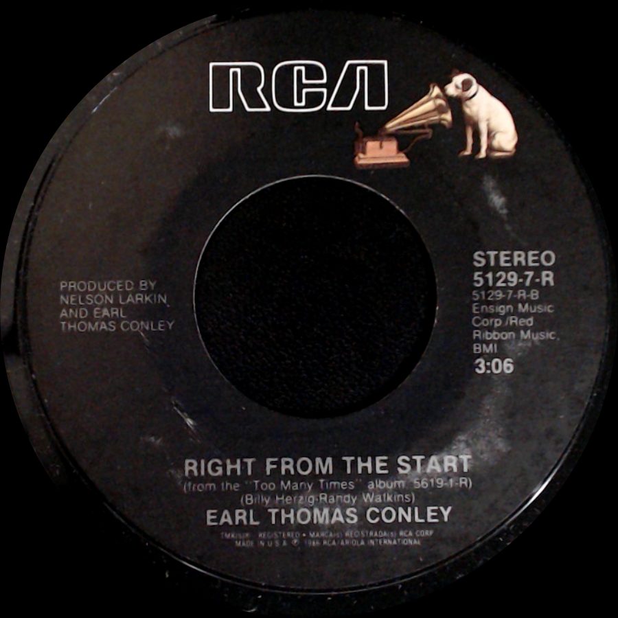Earl Thomas Conley - Right From The Start / That Was A Close One side A