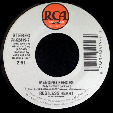 Restless Heart - We're Gonna Be Ok / Mending Fences side B