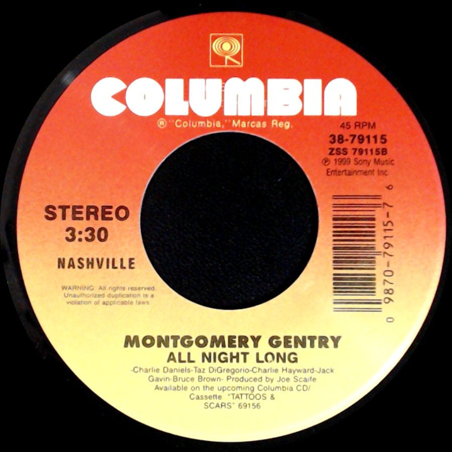 Montgomery Gentry - All Night Long / Hillbilly Shoes side A