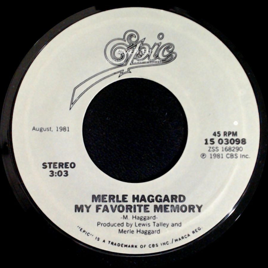 Merle Haggard - My Favorite Memory / Unknown Title B side A