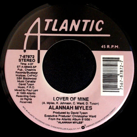 Alannah Myles - Just One Kiss / Lover Of Mine side B