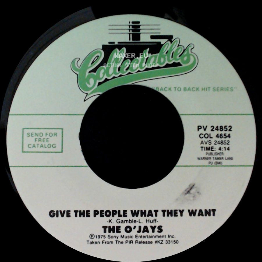 The O'jays - Give The People What They Want / Sunshine Part Ii side A